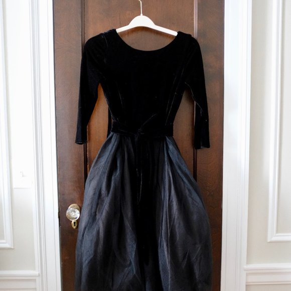 velvet tulle dress